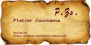 Platzer Zsuzsanna névjegykártya